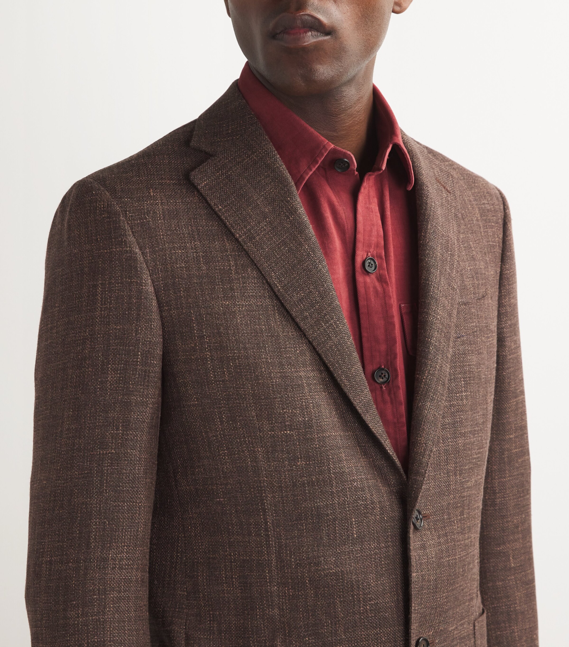 Virgin Wool-Blend Blazer 031 BRICK BROWN Image 6