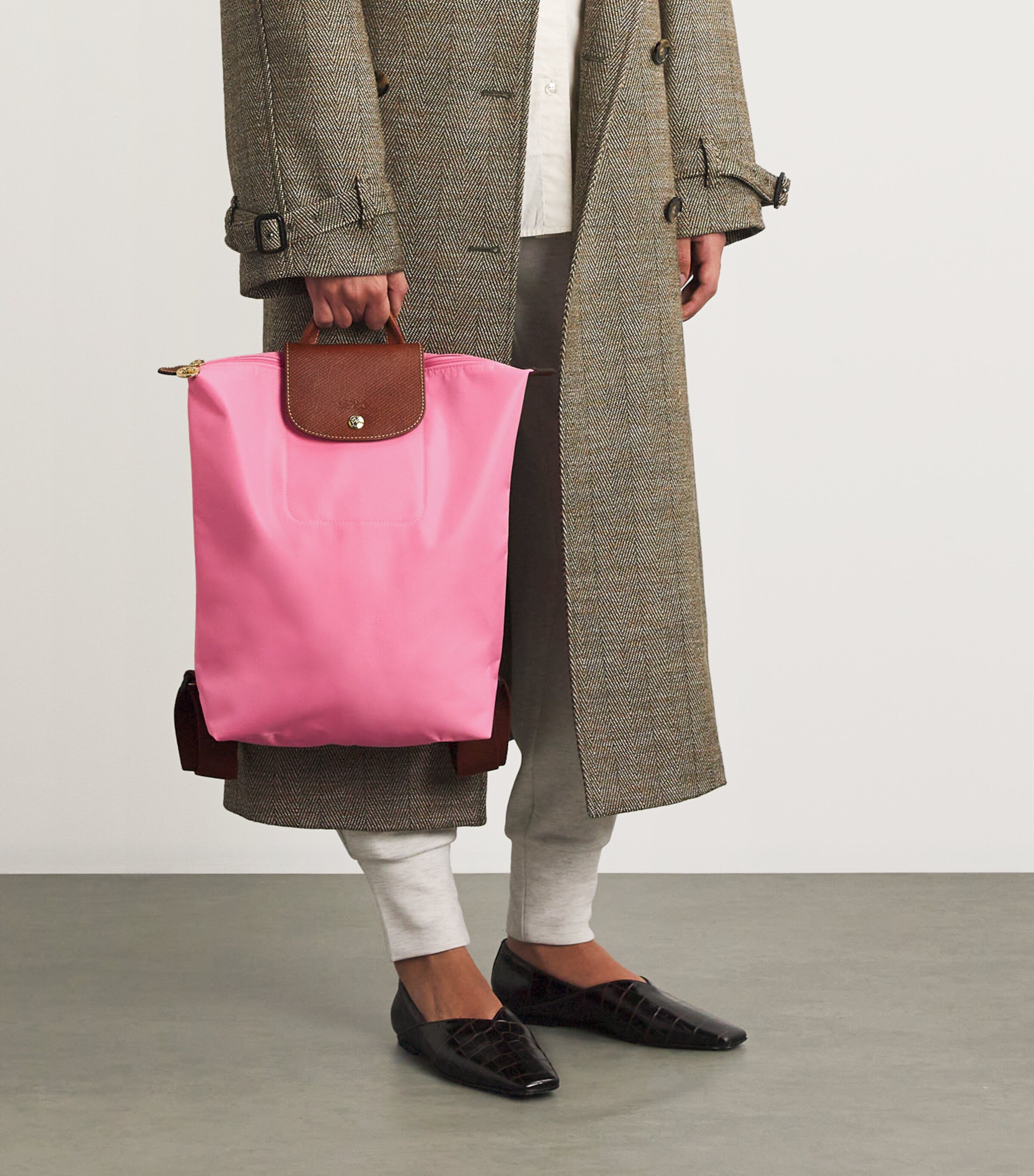 Longchamp Large Le Pliage Original Backpack Marshmallow Image 5