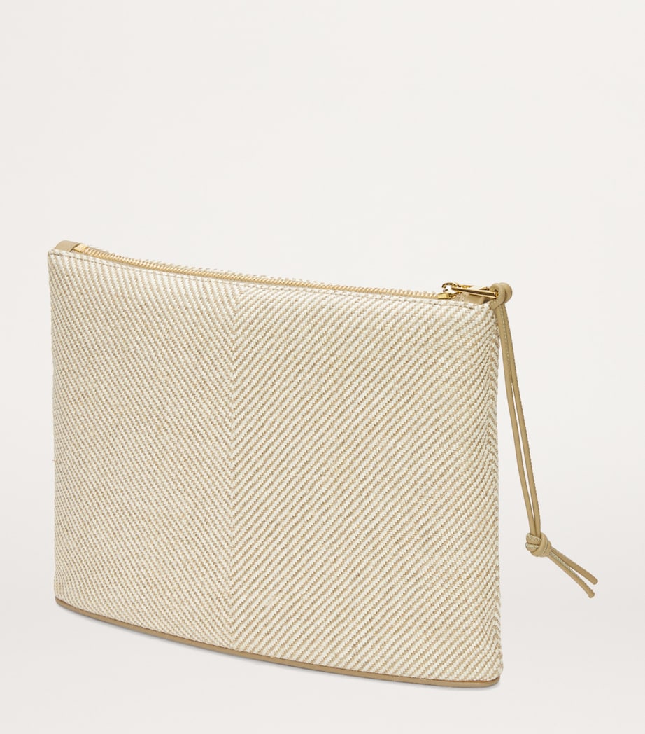 LOEWE Jacquard Logo Oblong Pouch Ecru Image 2
