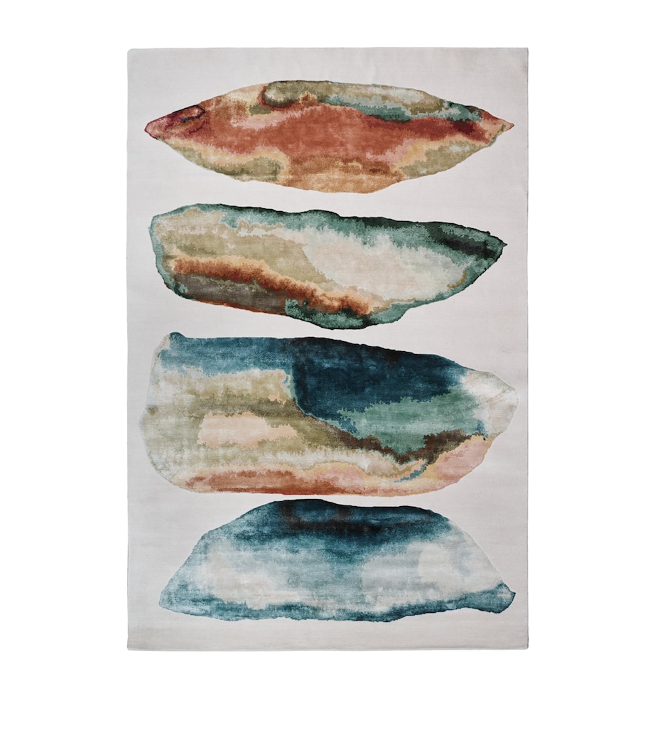 Wool-Silk Tili Sea Rug (2.74m x 1.83m) MULTICOLOUR Image 1