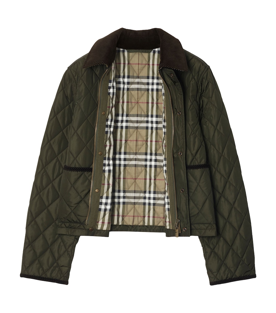 Cropped Quilted Field Jacket SHALE/BRUSH IP CHECK Image 5