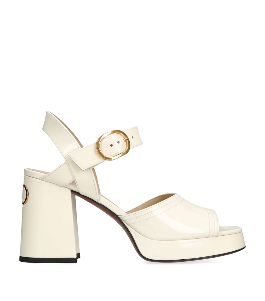 Leather Fawcette Heeled Sandals 100 BONE Image 1
