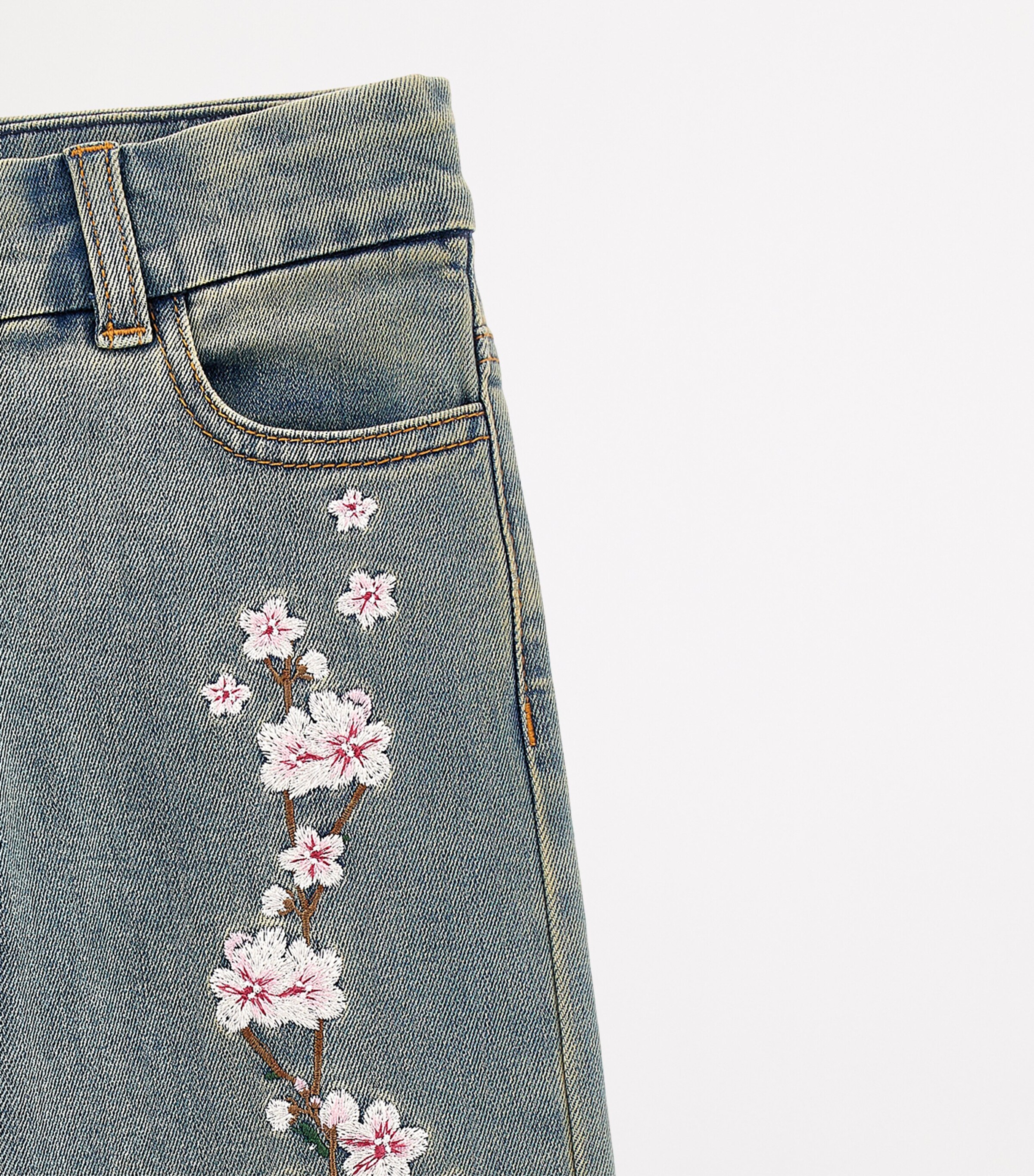 Embroidered Straight Jeans (2-16 Years) STONE+BEIGE Image 3