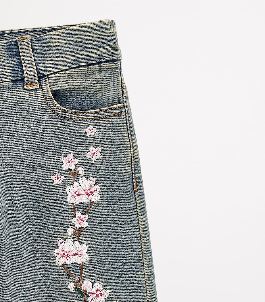 Embroidered Straight Jeans (2-16 Years) STONE+BEIGE Image 3