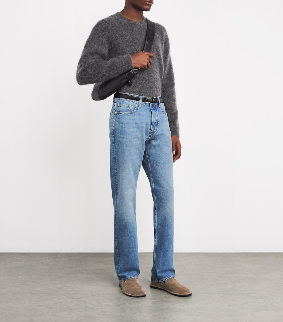 Cotton Vintage Wash Straight-Leg Jeans - Image 1