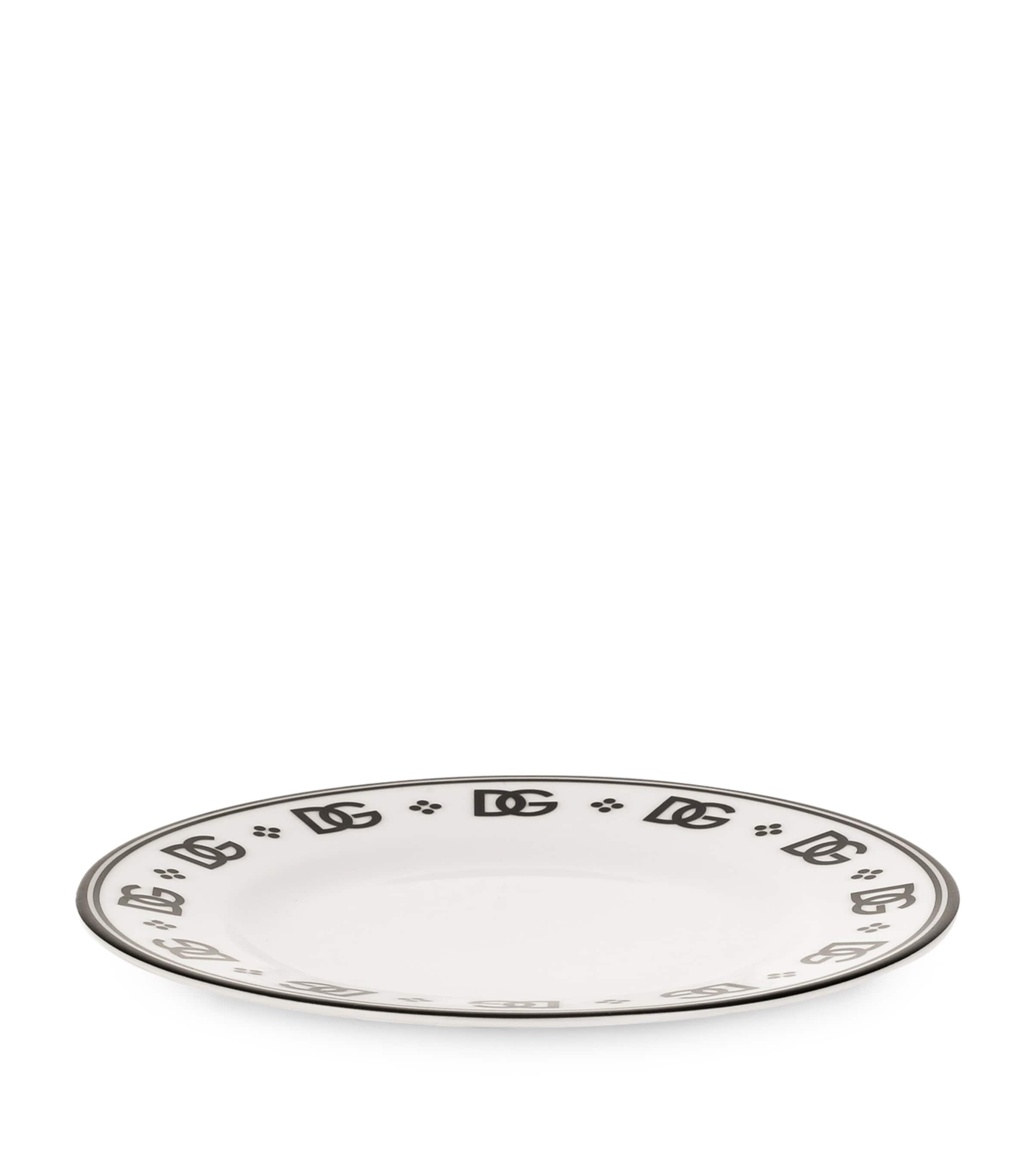 Set of 2 DG Logo Bread Plates (17cm) U0082-DG LOGO BORDO Image 2