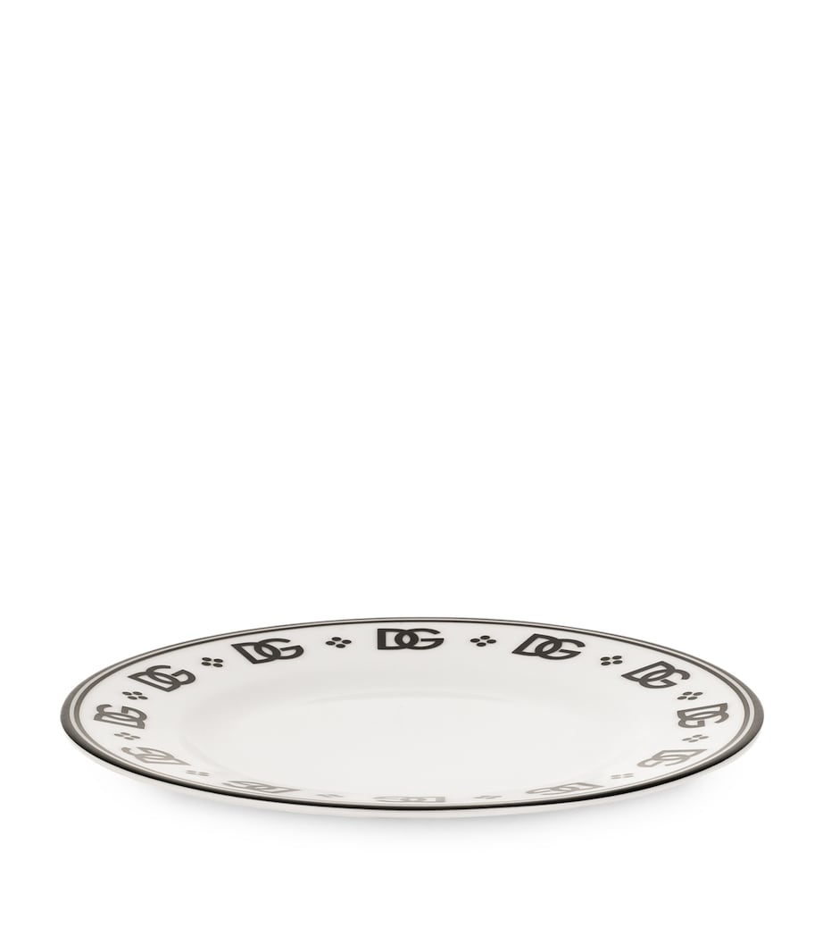 Set of 2 DG Logo Bread Plates (17cm) U0082-DG LOGO BORDO Image 2