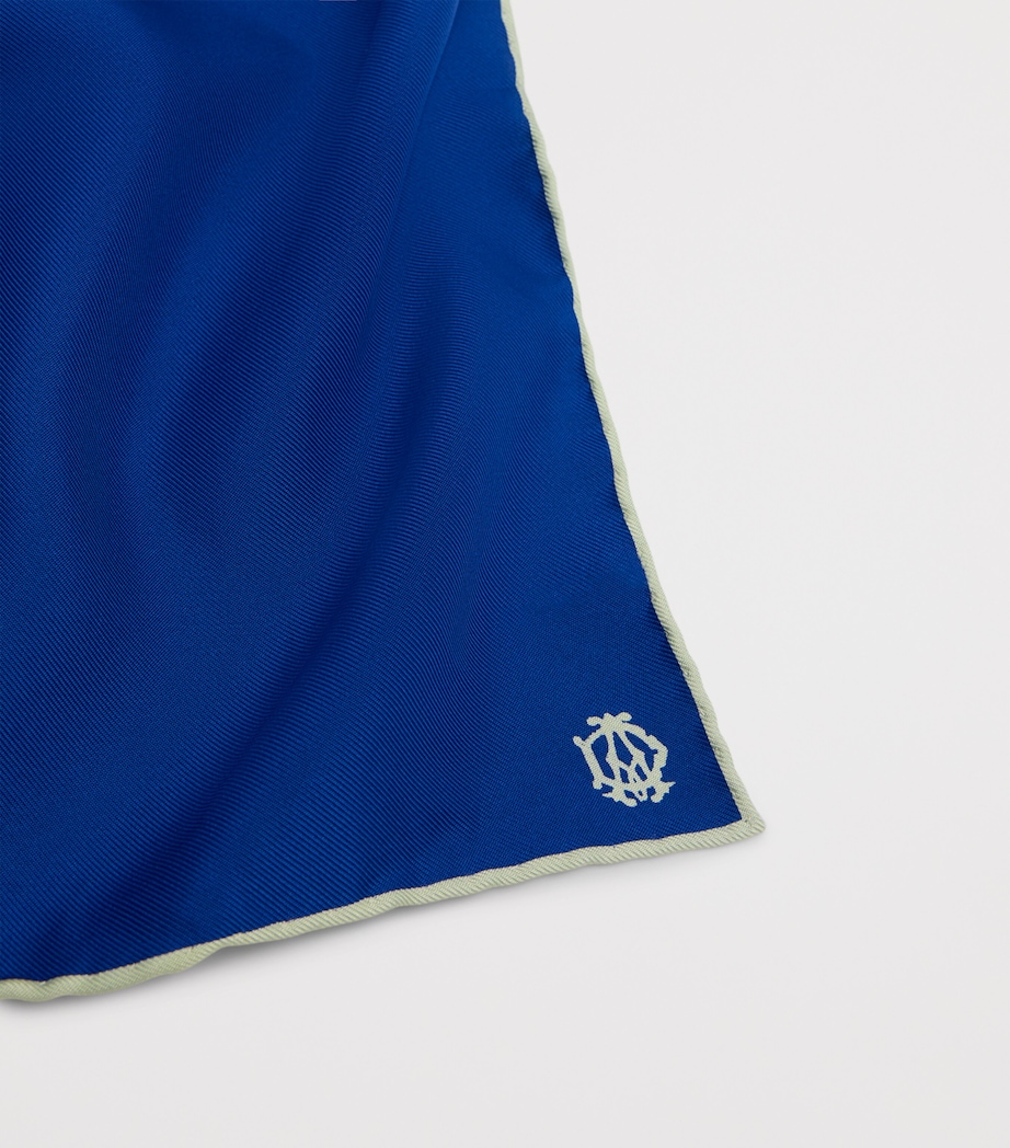 Dunhill Mulberry Silk Neckerchief Blue Image 2