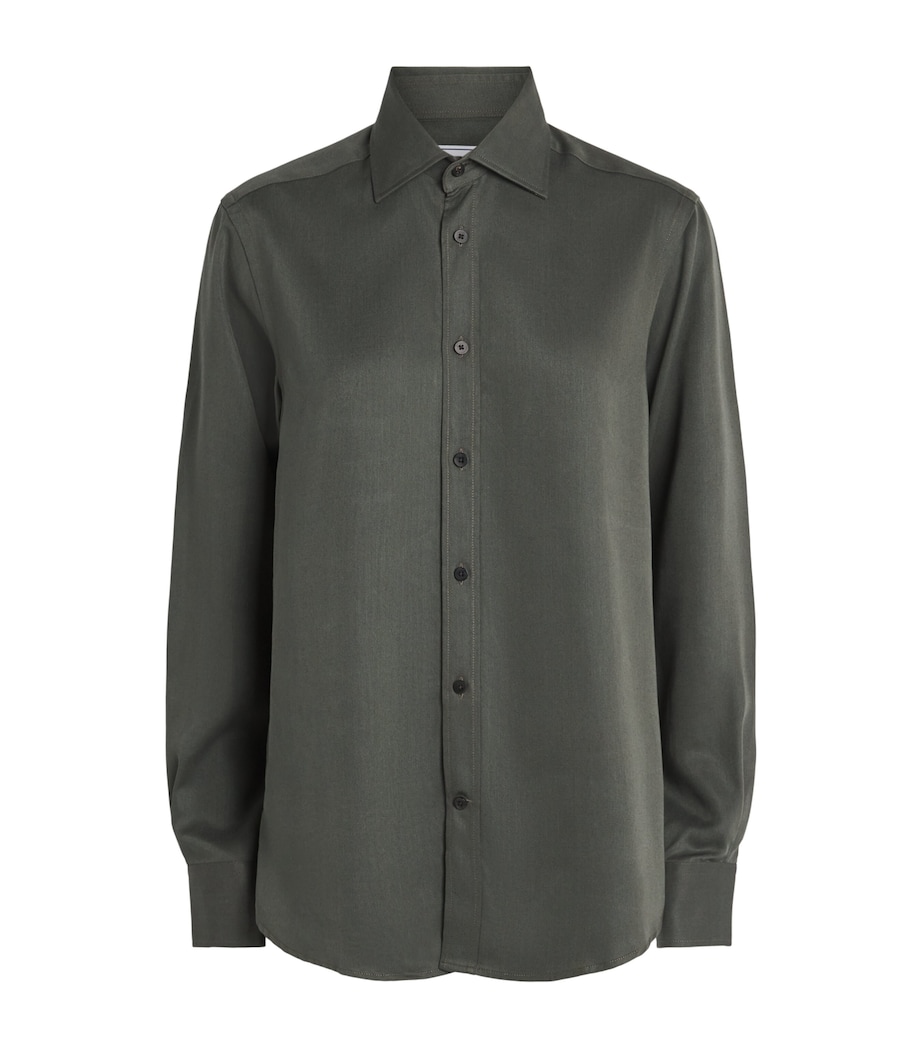 Cotton Oxford Boyfriend Shirt KHAKI Image 1