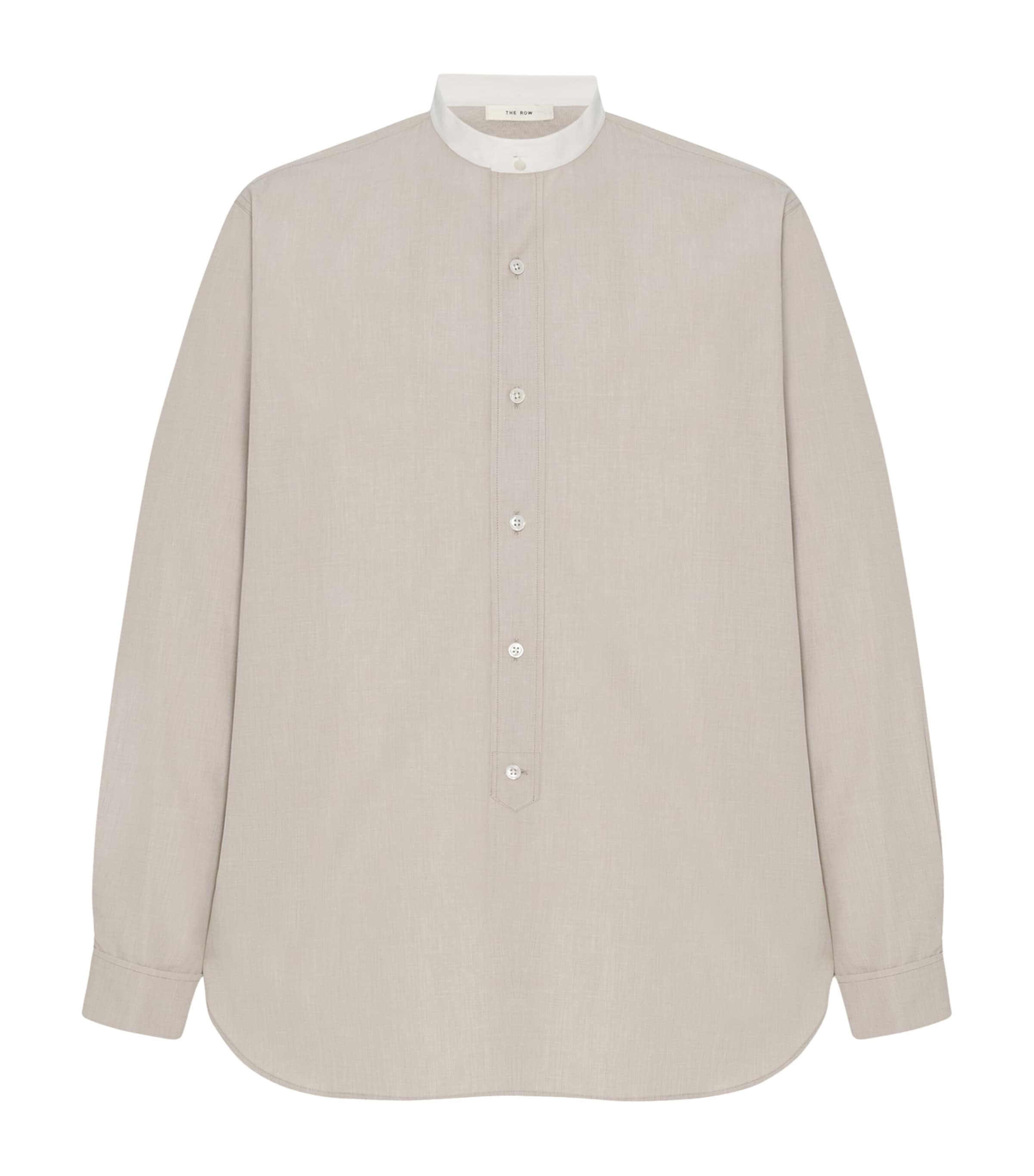 The Row Mens Melchior Cotton Shirt Deep Bistre Image 5