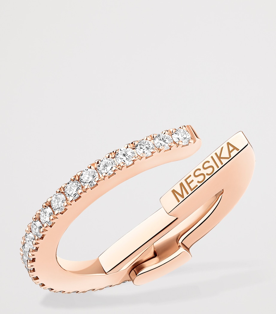 Messika Gatsby Pink Gold and Diamond Ear Cuff (0.14ct) Pink Gold Image 3