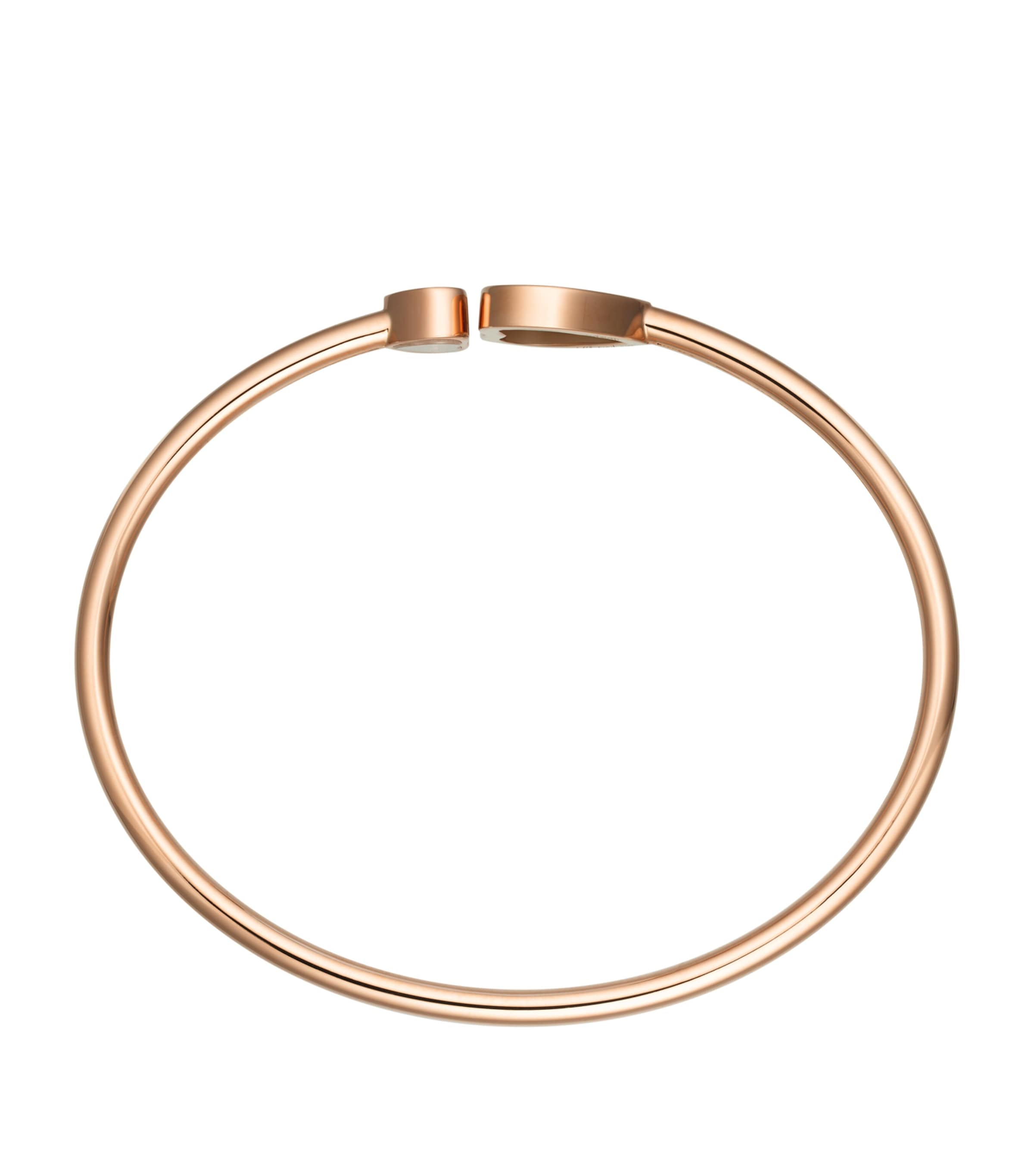 Rose Gold and Diamond Happy Hearts Bangle Image 2