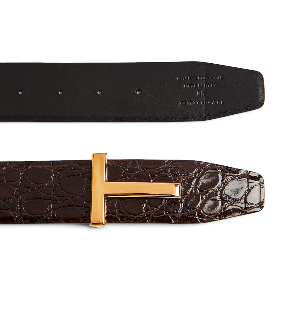 Leather Reversible T Icon Belt 1B023 Image 6