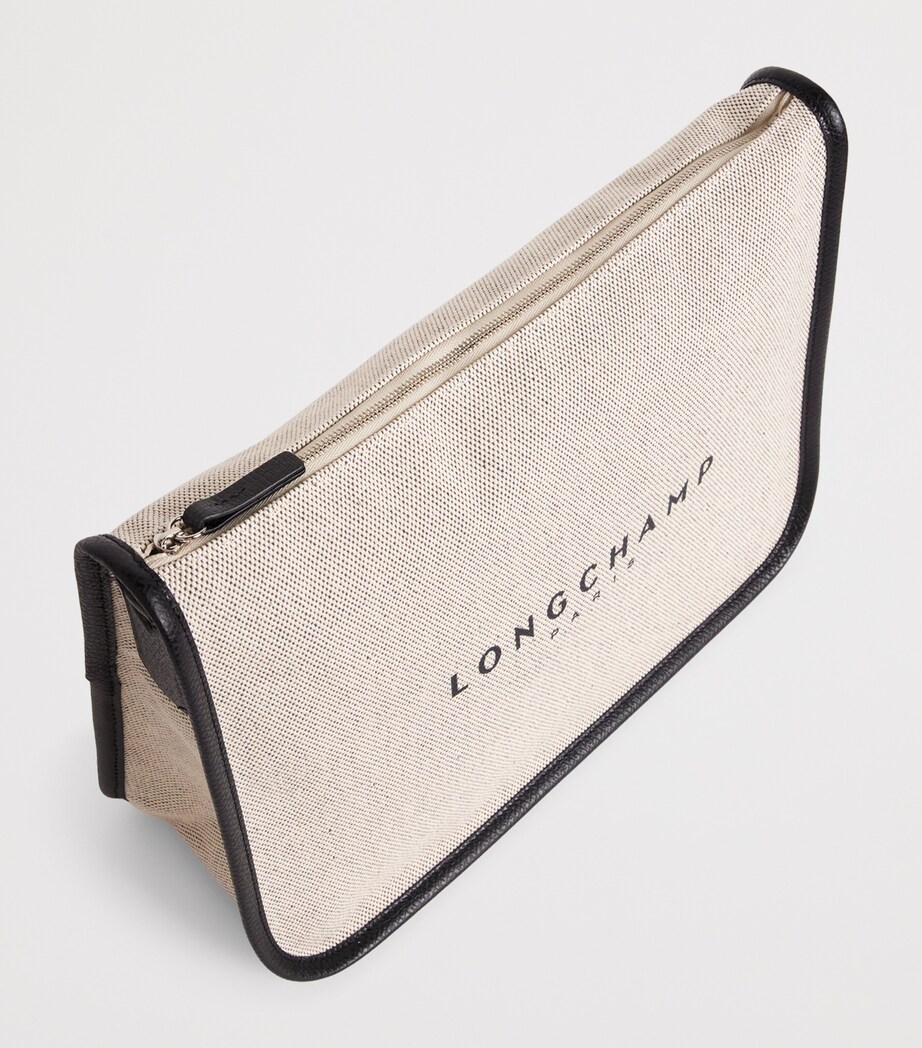Longchamp Large Canvas Essential Shoulder Bag Ecru Image 4