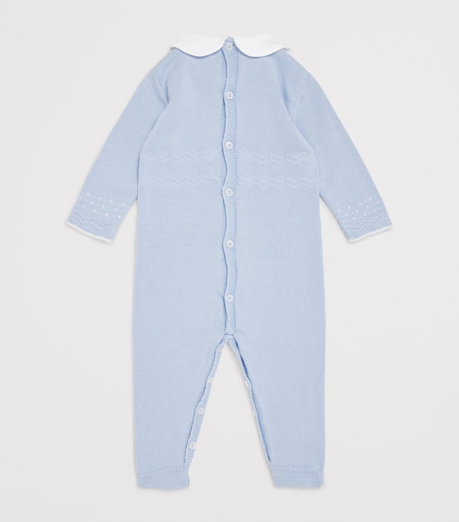 Cotton Knitted All-In-One (0-12 Months) 80160 H82 SKY BL/CRM Image 2