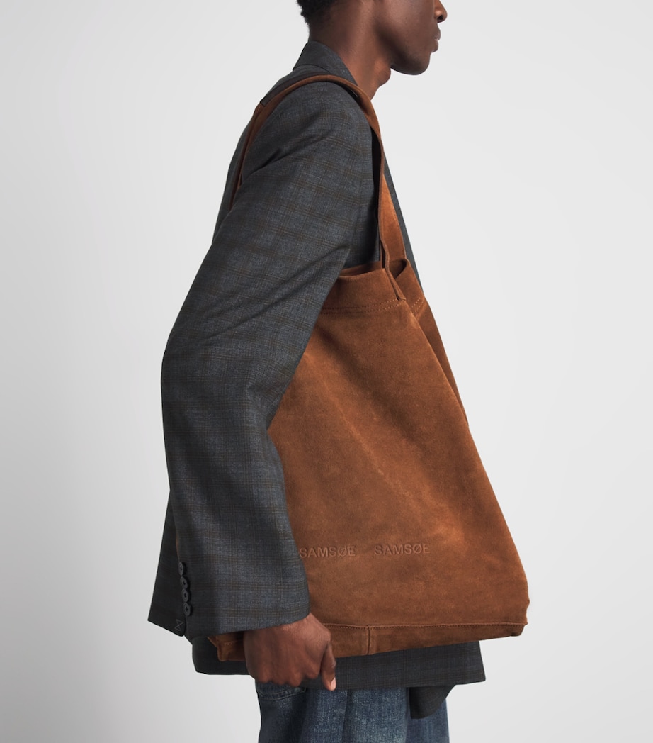 Samsøe Samsøe Suede Sadulwich Tote Bag Carafe Image 4