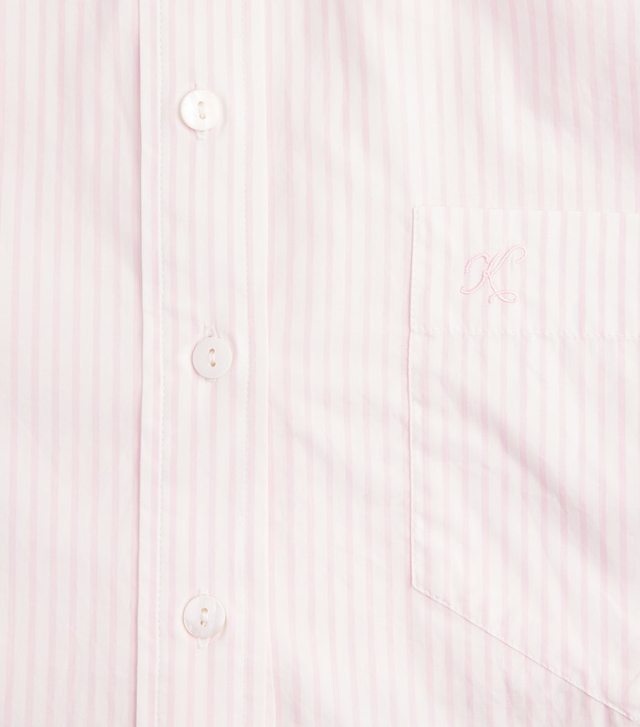 Suzie Kondi Womens Cotton Poplin Stripe Kappa Shirt Blush Stripe Image 6