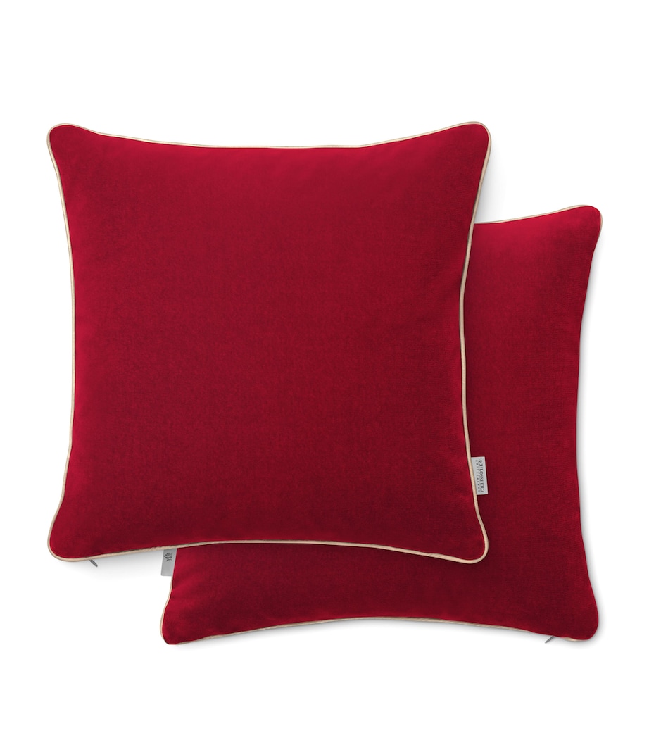 Cotton Velvet Elodie Cushion Cover (40cm x 40cm) RED Image 1