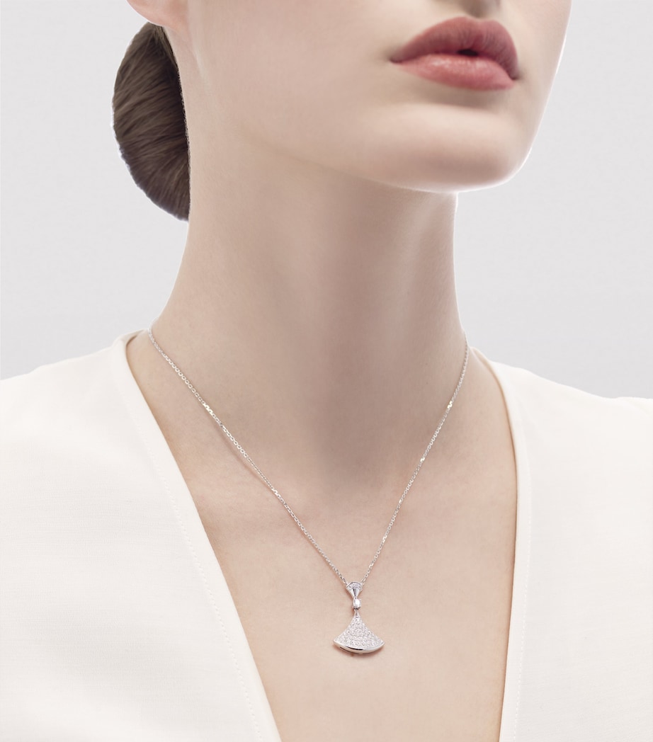 White Gold and Diamond Divas' Dream Necklace WHITE GOLD Image 2