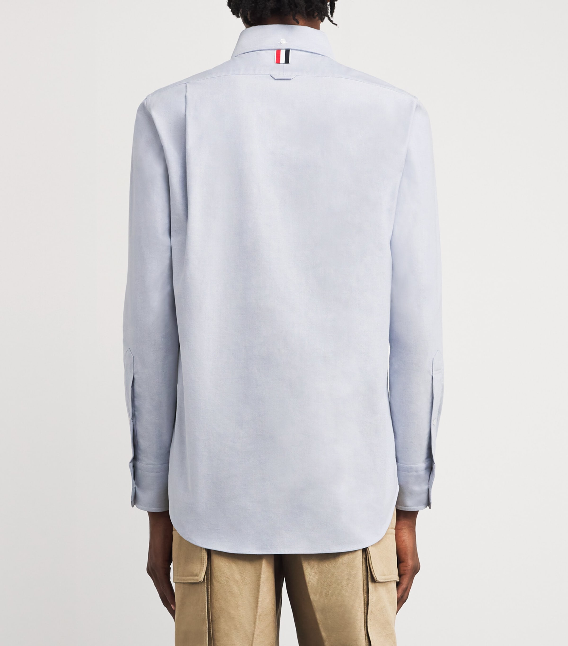 Cotton Embroidered Scenic Goose Shirt LIGHT BLUE Image 4