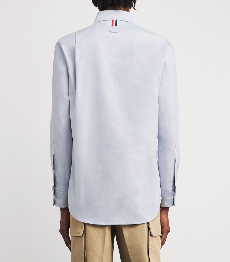 Cotton Embroidered Scenic Goose Shirt LIGHT BLUE Image 4