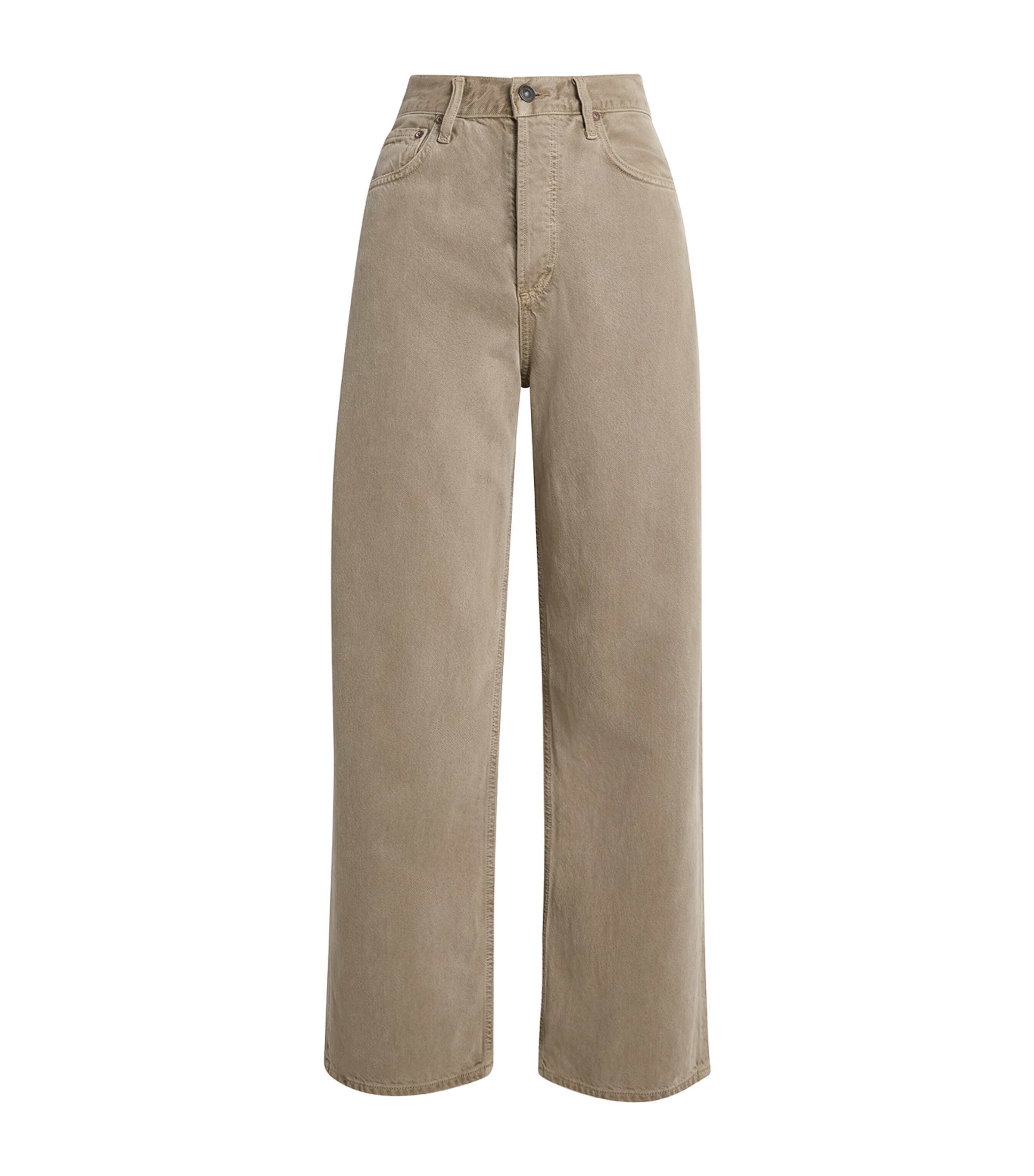 AGOLDE Womens Ren Wide-Leg Jeans Trail Md Grey Brown Image 1