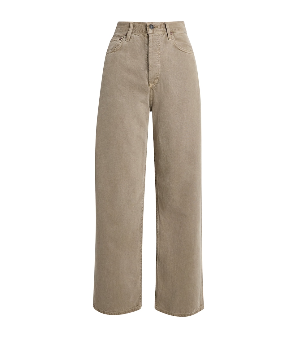 AGOLDE Ren Wide-Leg Jeans Trail Md Grey Brown