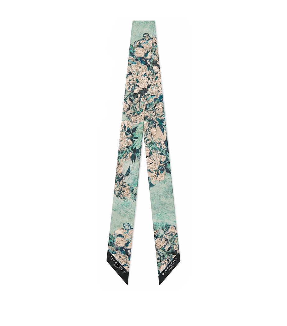 Givenchy Silk Floral Scarf Light Mint Green Image 1