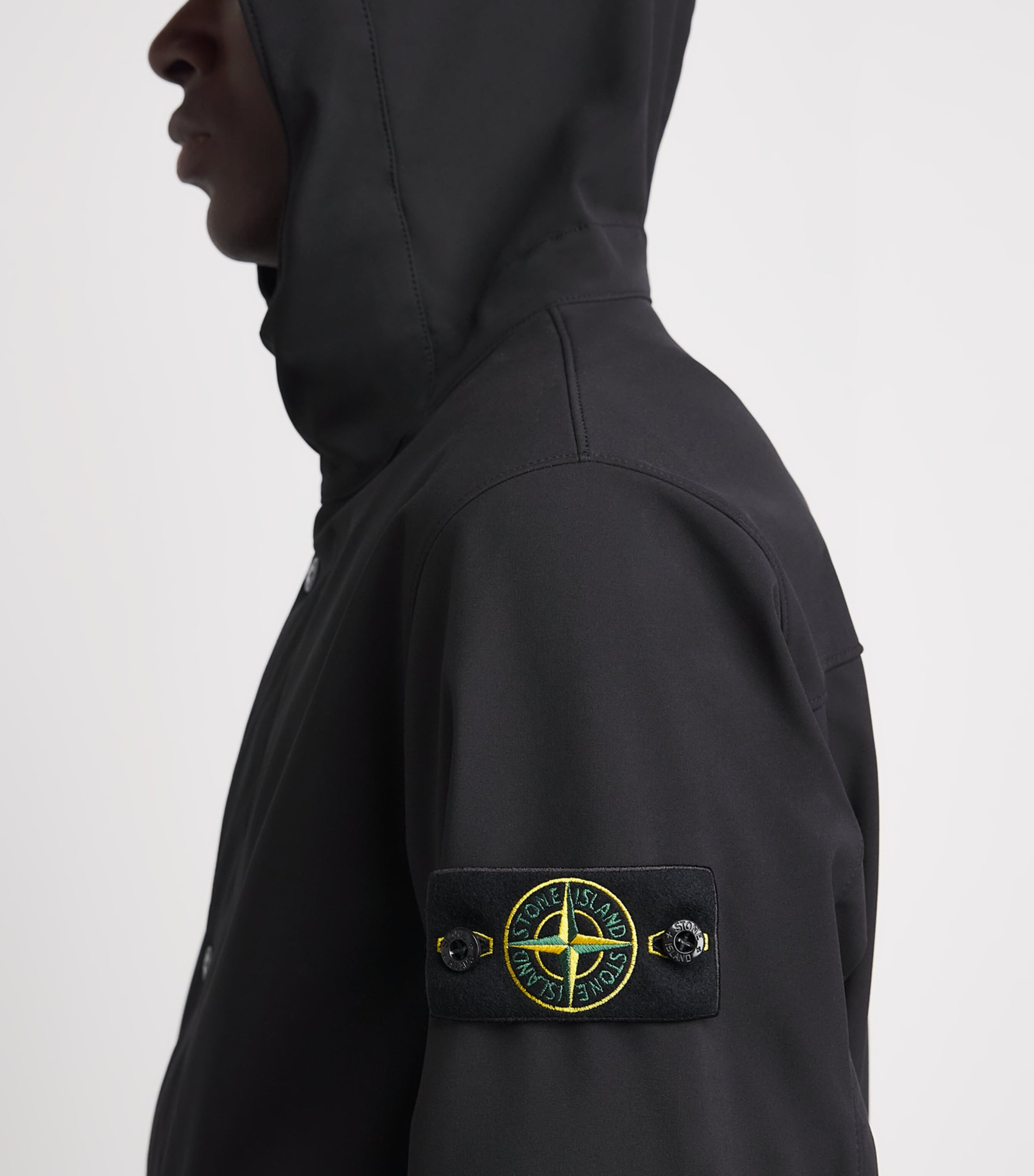 Stone Island Mens Light Soft Shell-R Hooded Jacket Image 3