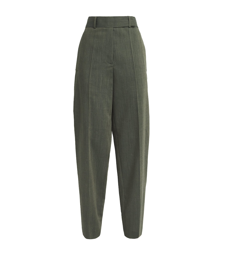 Joseph Womens Wool Zen Trousers Palm Leaf Melange Image 1