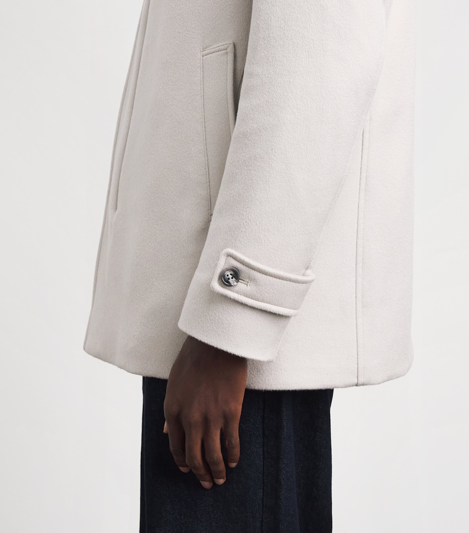 Herno Mens Cashmere Padded Overcoat Chantilly Image 3