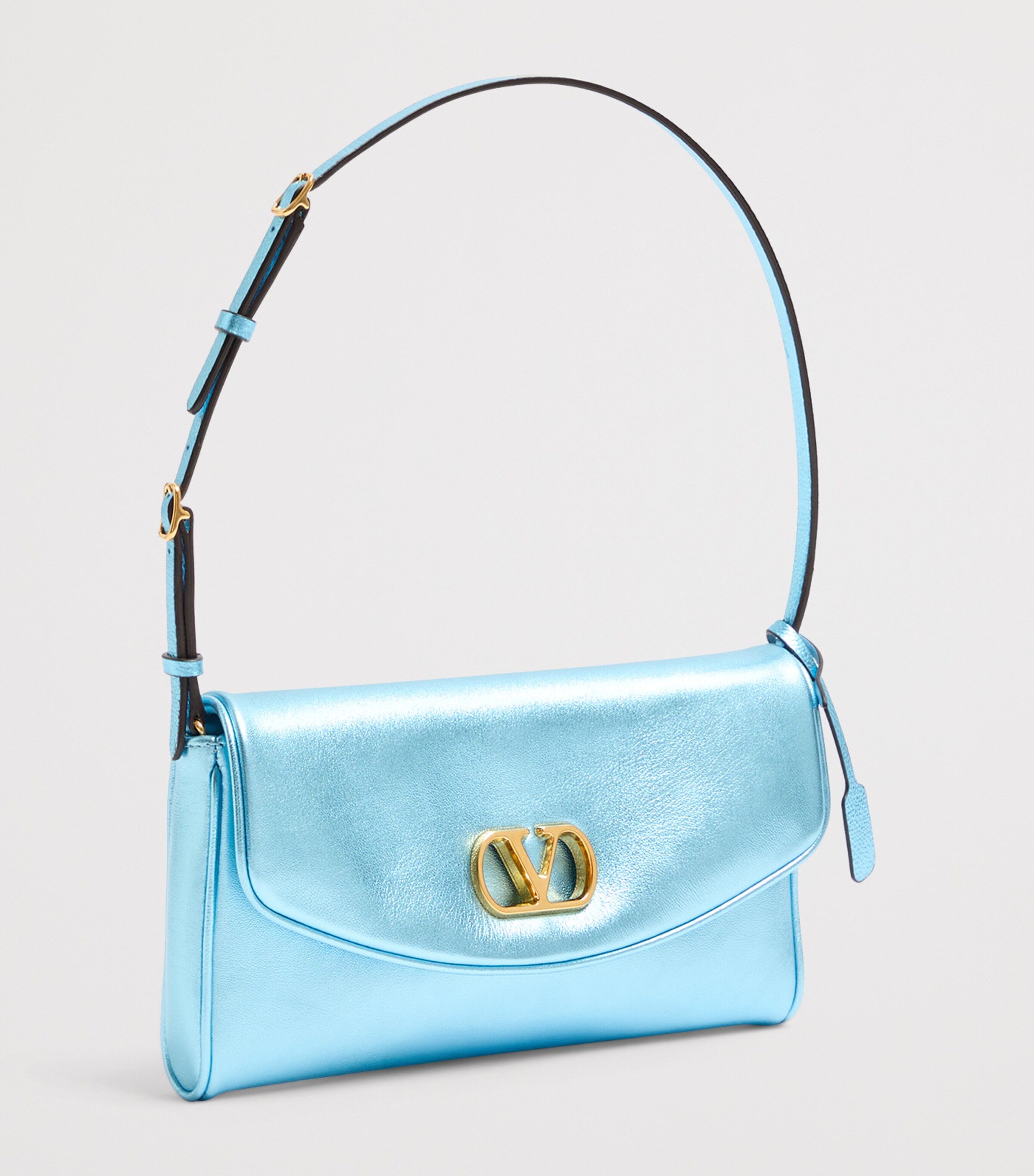 Small Leather DeVain Shoulder Bag E08 Image 2