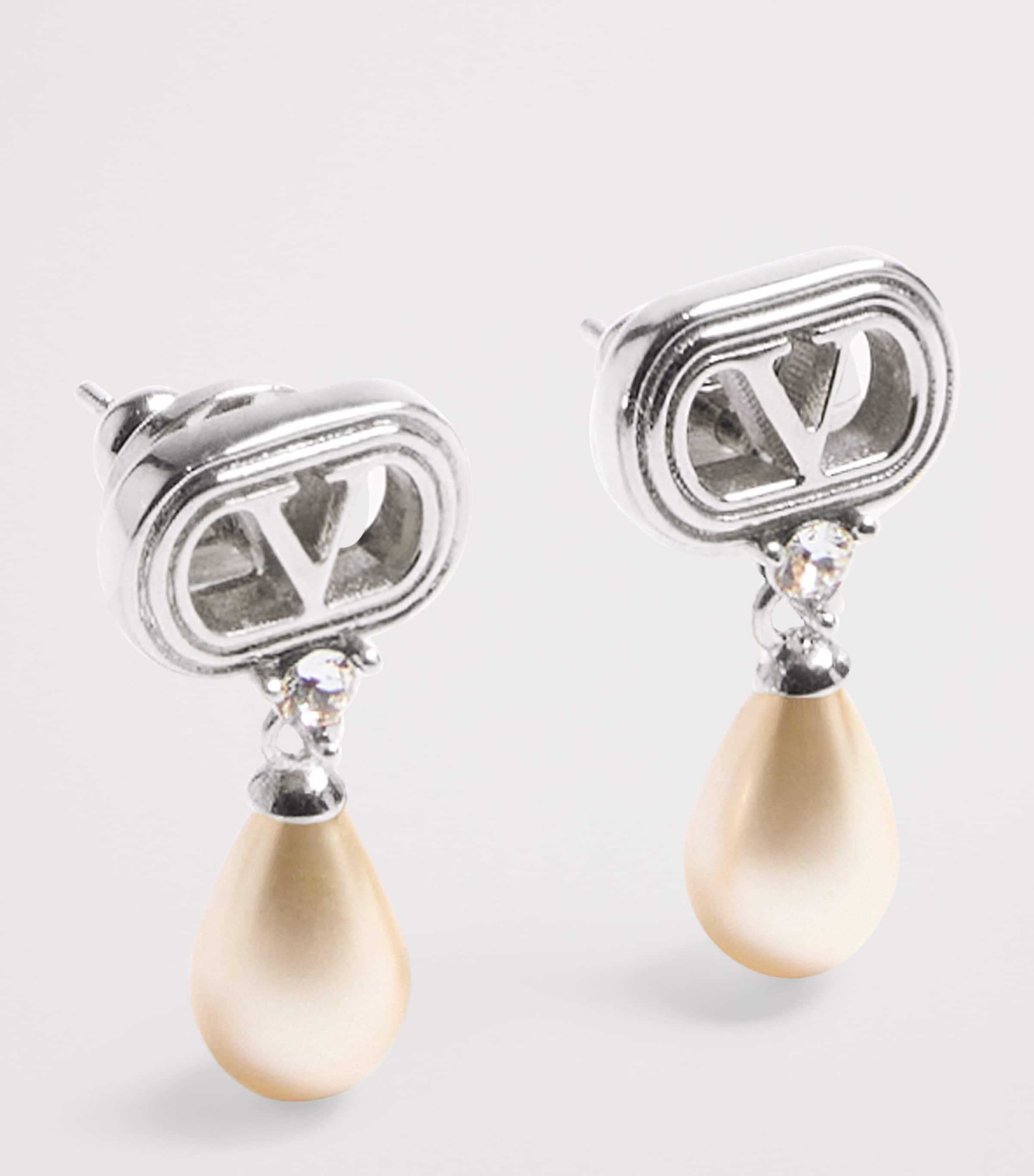 Crystal-Embellished Ovalette Earrings DFF Image 2