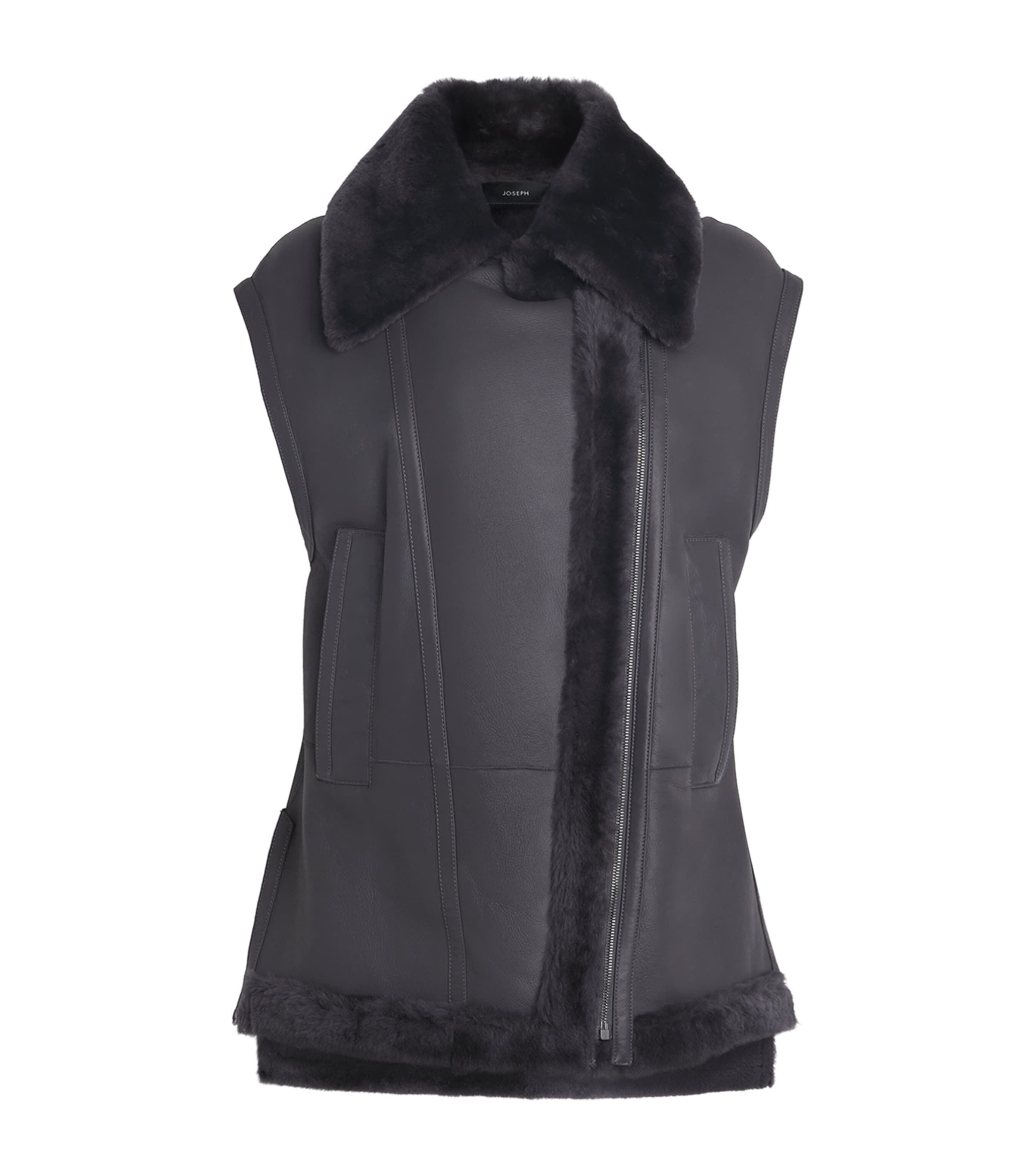 Joseph Shearling Marc Gilet In Brown