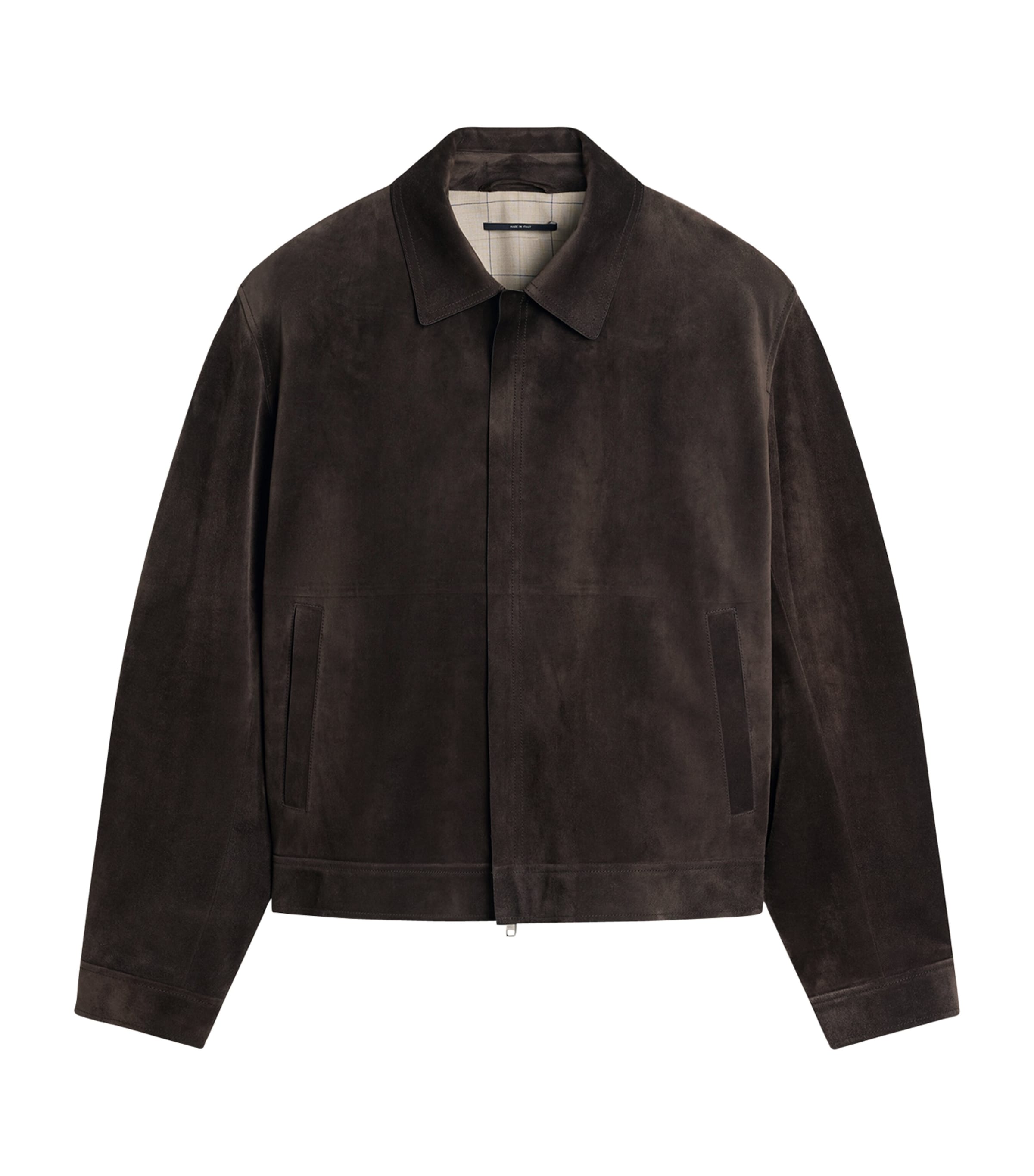 Dunhill Suede Jacket In Brown