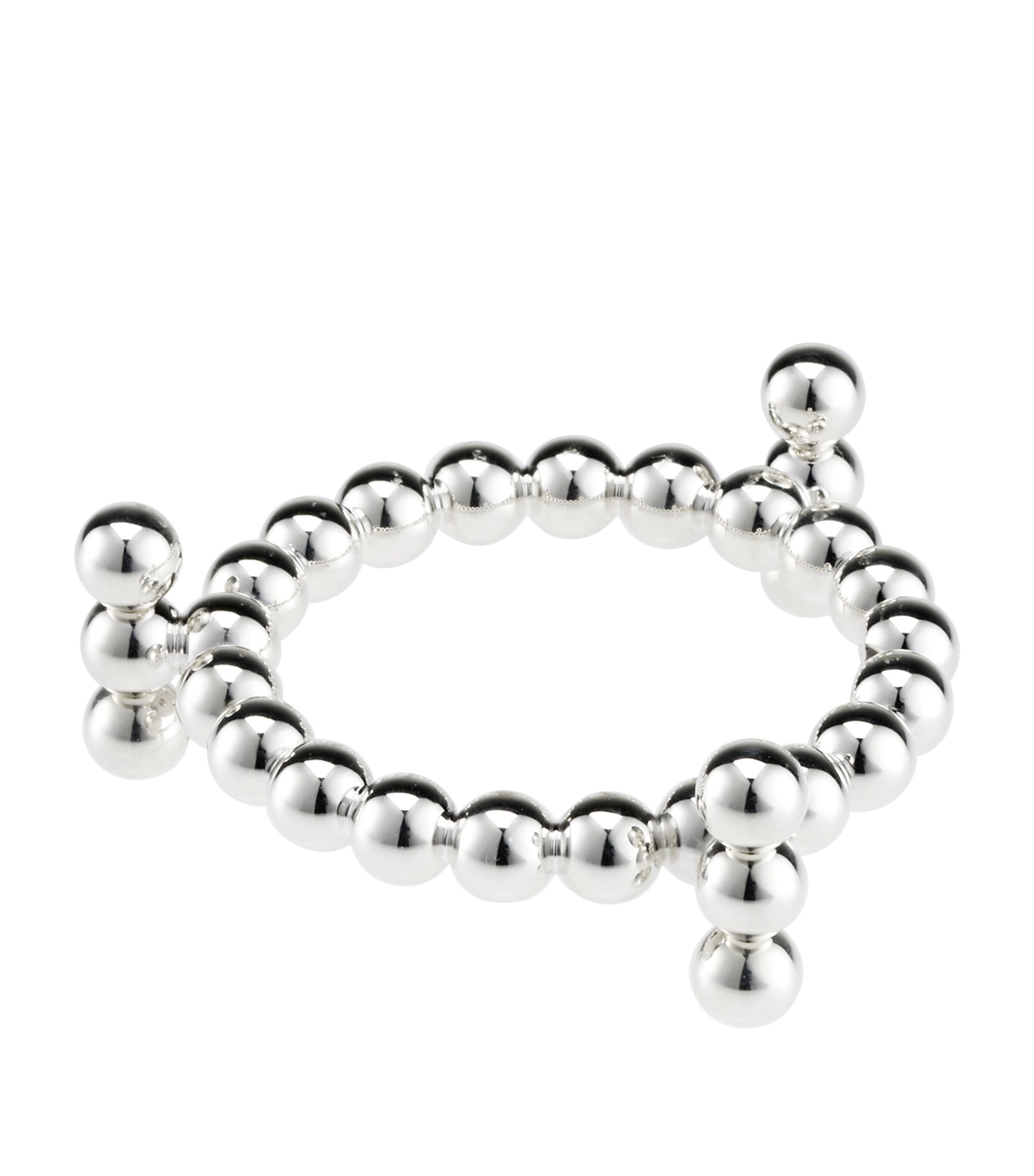 Christofle Silver-Plated Perles Candle Jewel Silver Image 4