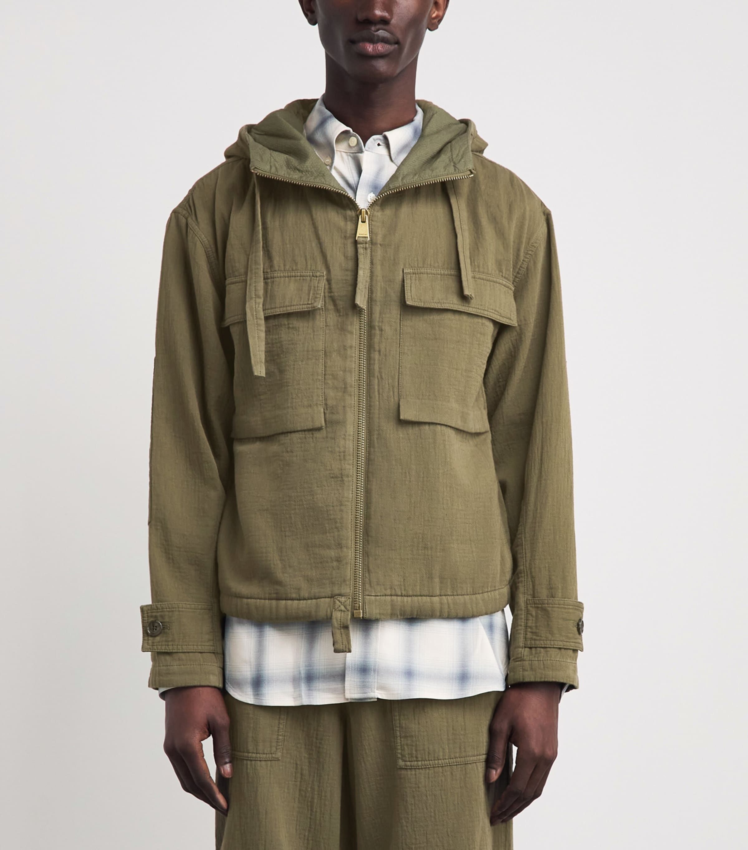 Simkhai Mens Cotton Oversized Iver Field Jacket Olive Image 4