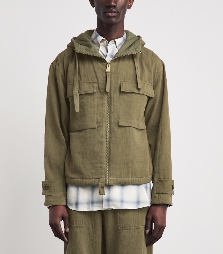 Simkhai Mens Cotton Oversized Iver Field Jacket Olive Image 4