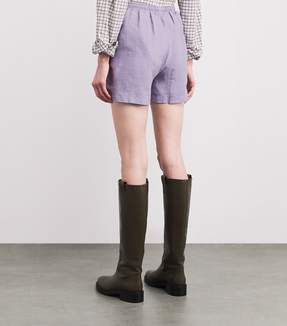 Linen Oakley Shorts HEATHER MIST Image 4