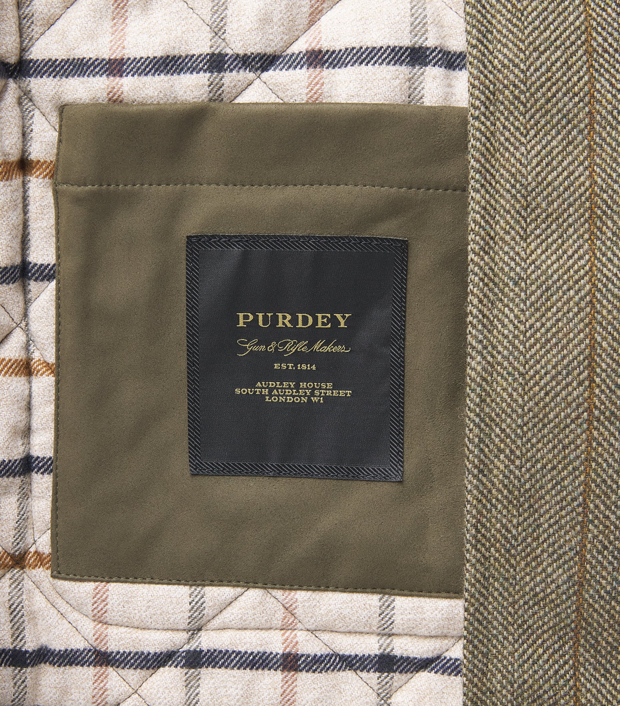 Purdey Mens Tweed Stripe Yorkshire Field Coat Cairn Tweed Image 9