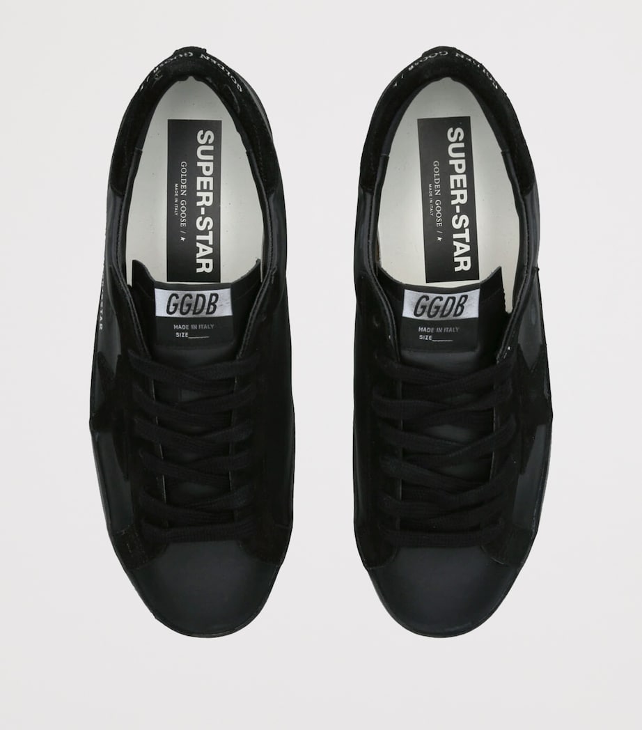 Leather-Suede Super-Star Sneakers BLACK Image 4
