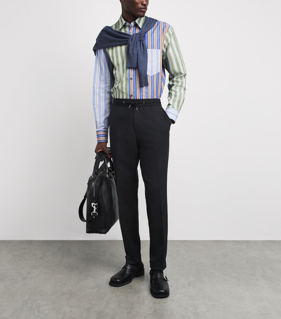 Paul Smith Mens Wool Drawstring Chinos Image 2