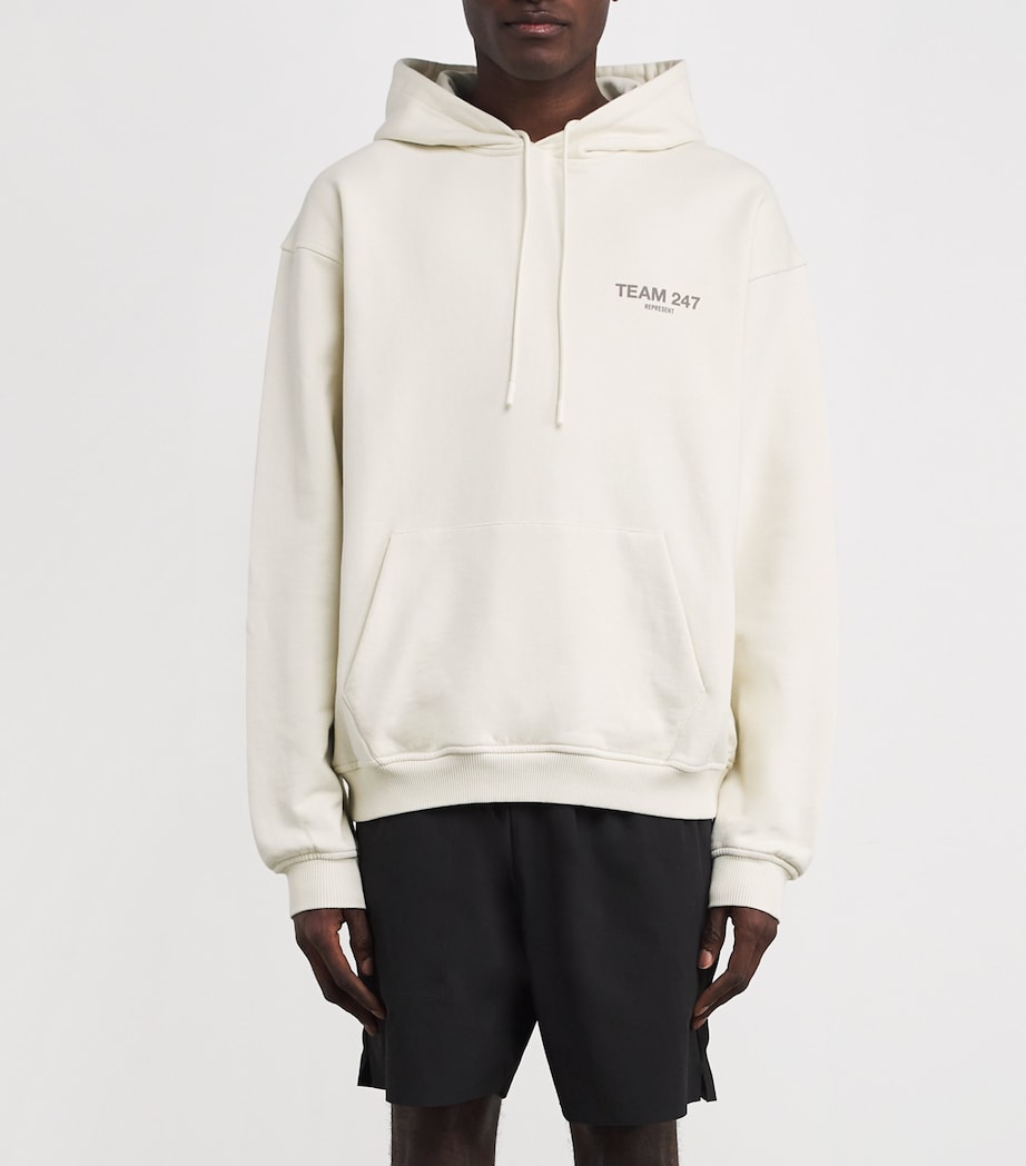 Represent 247 Mens Oversized Team 247 Hoodie Cream Image 3