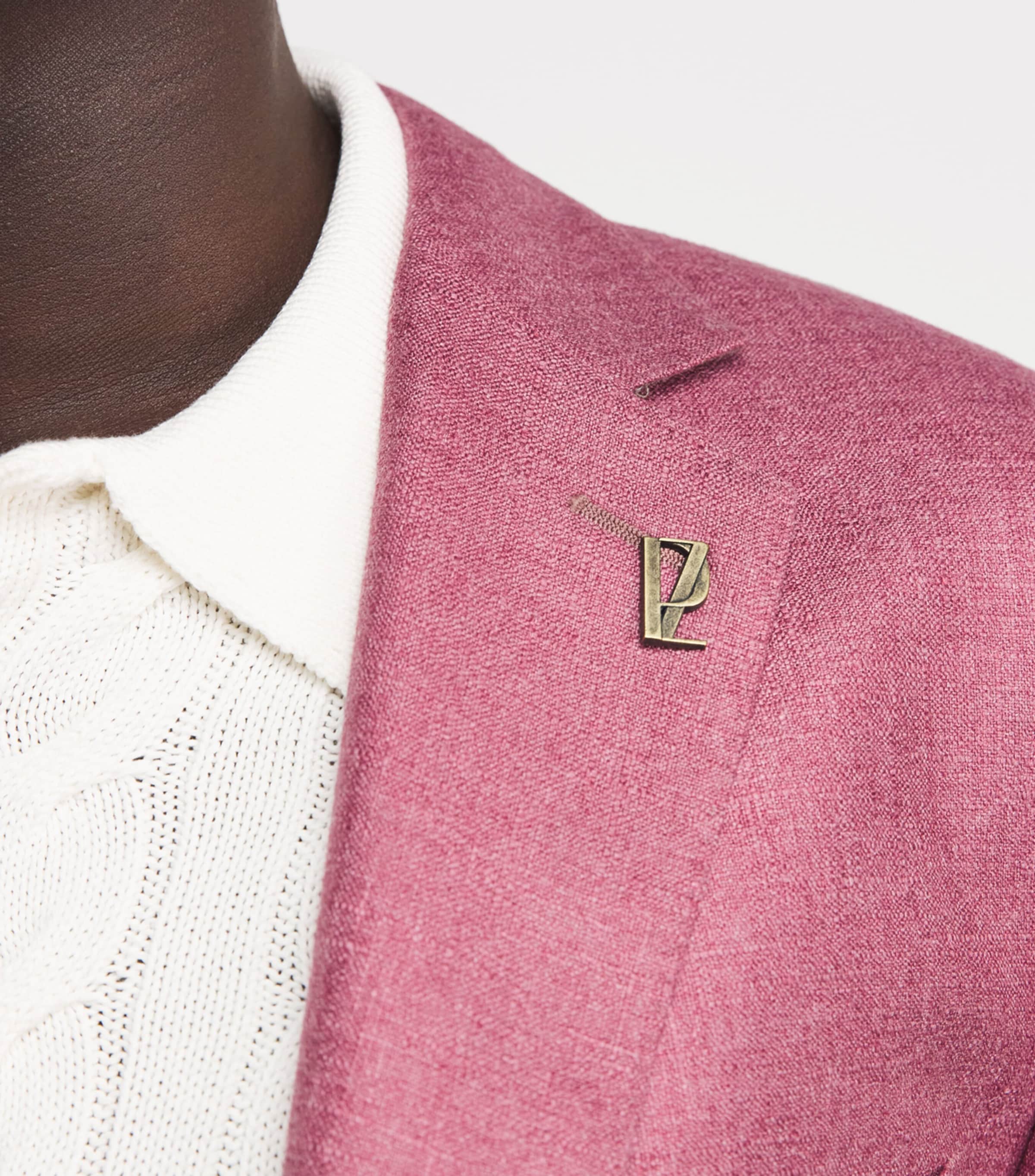 Pal Zileri Mens Silk-Cashmere Vicenza Blazer Pink Image 3