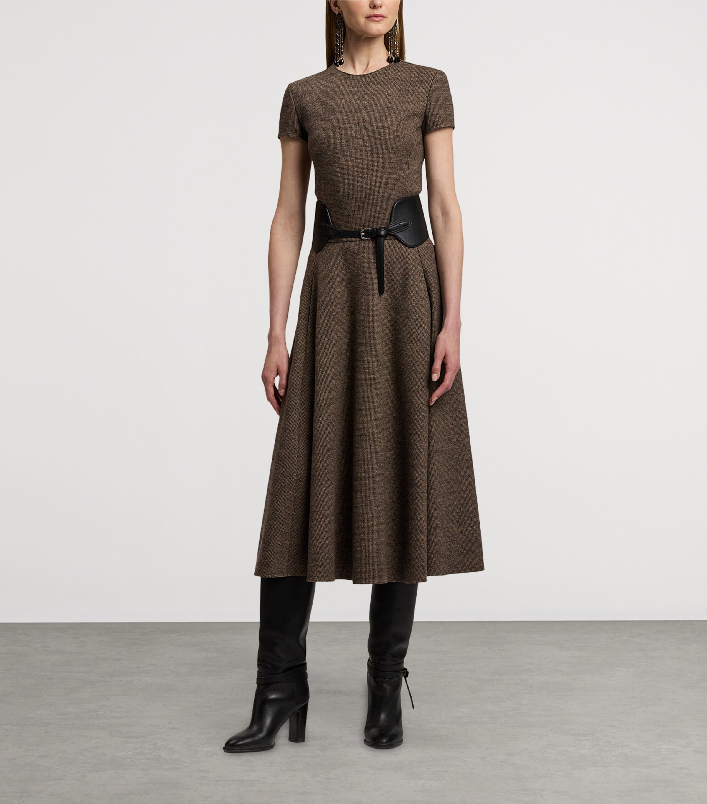Ralph Lauren Collection Black Leather Corset Belt | Harrods US display picture 1