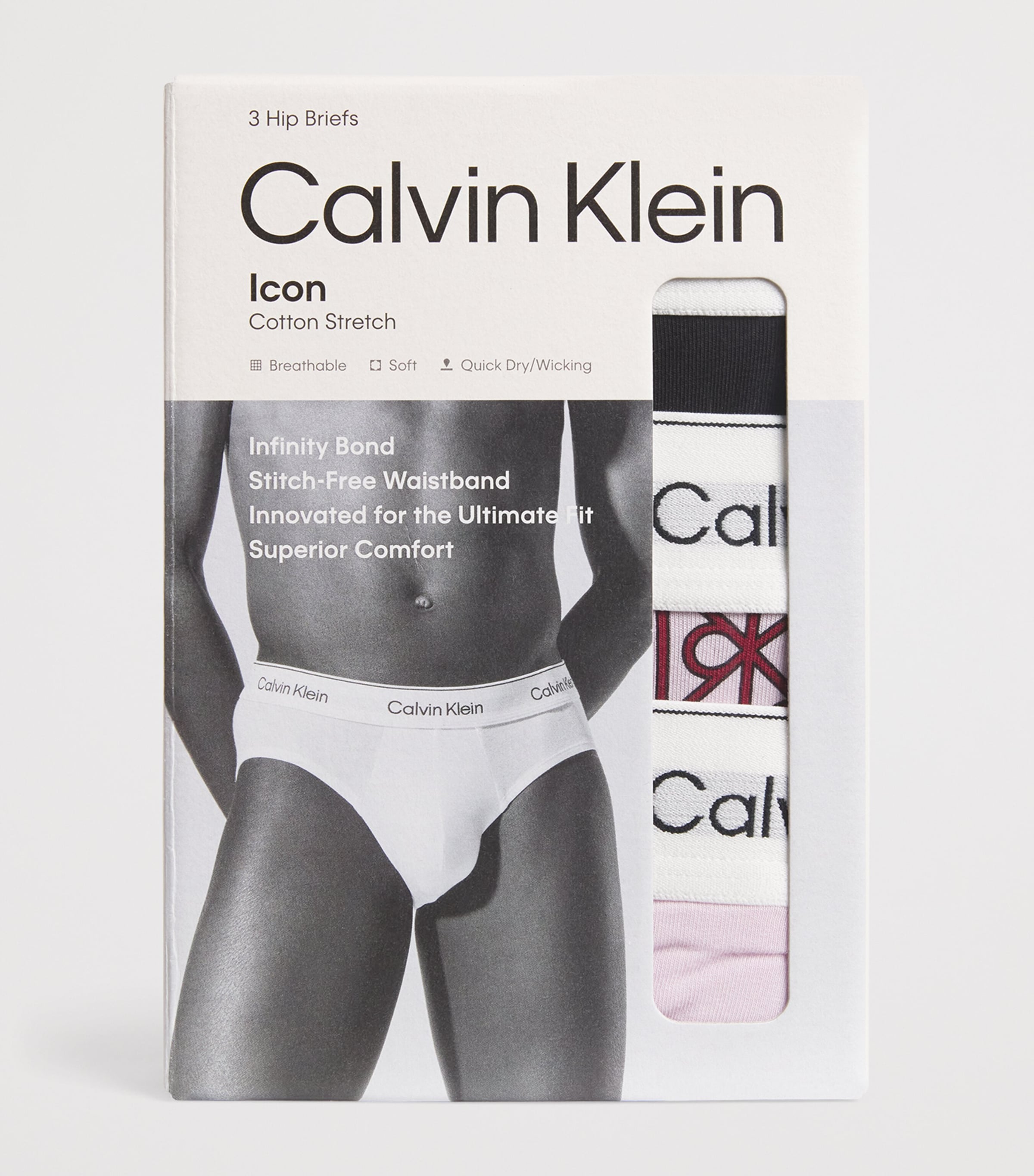 Cotton Stretch Icon Hip Briefs (Pack of 3) BLACK/BIJOU MODERN Image 4