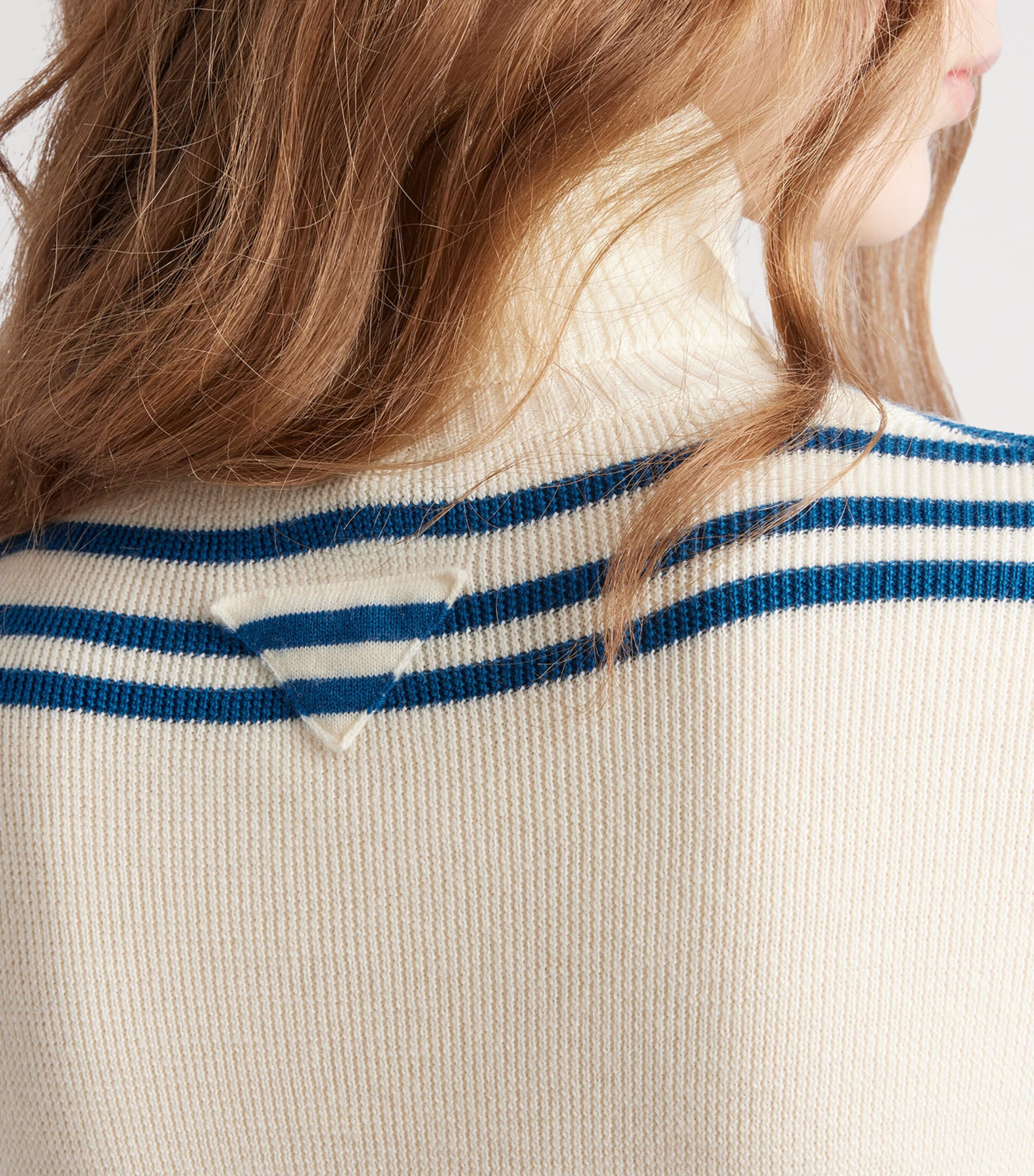 Wool Stripe Rollneck Sweater F042I Image 4