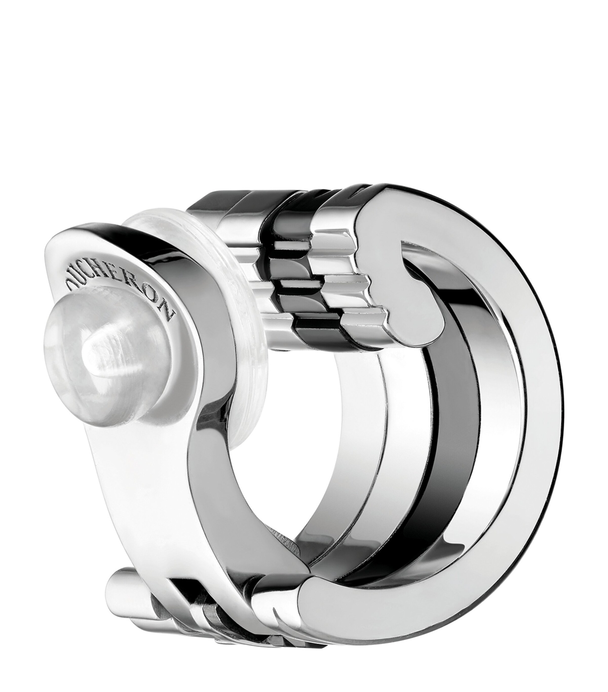 White Gold and Diamond Quatre Single Ear Cuff BLACK Image 3