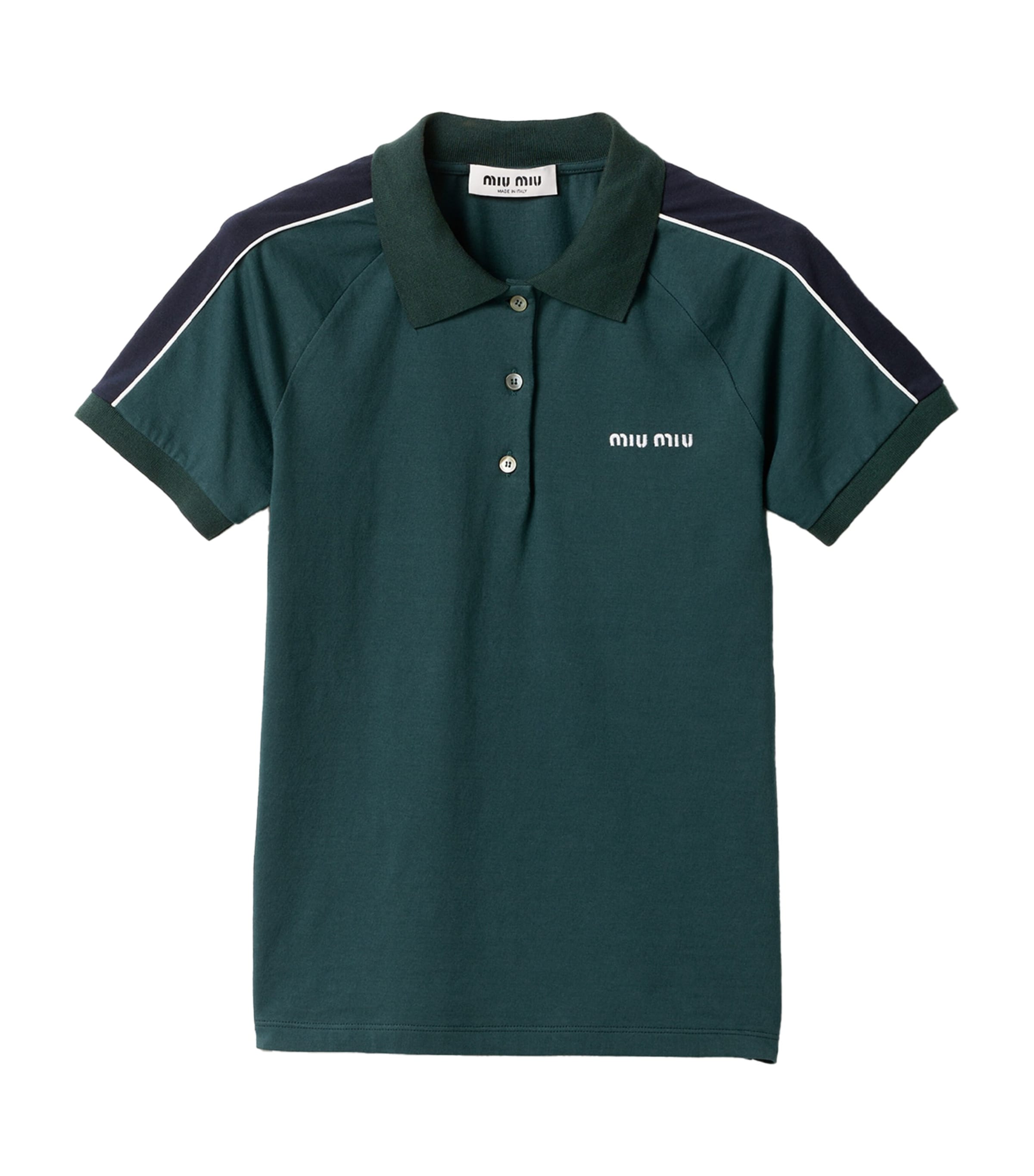 Miu Miu Womens Cotton Jersey Polo Shirt Image 1