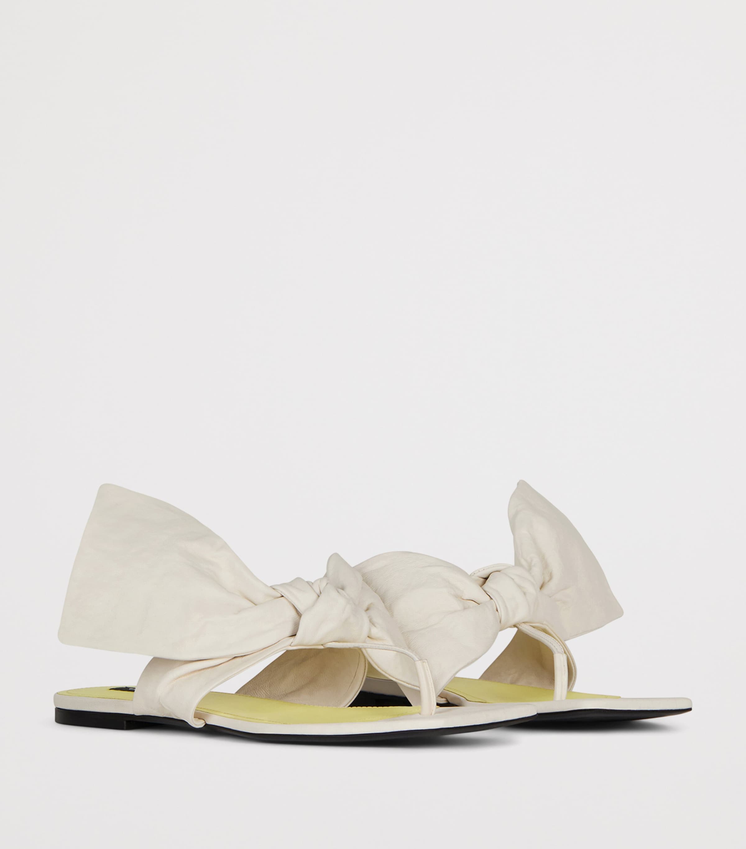 Givenchy Leather Boudoir Bow Sandals Ivory Image 2